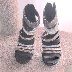 ALDO sparkle open toe high heels sandals